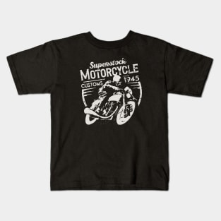 Vintage Superstock Motorcycle Customs Kids T-Shirt